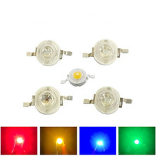 LED Chip high power led beads 1w red green blue 620 520 460nm 300mA Lamp bulb light 500pcs free shipping 2024 - buy cheap