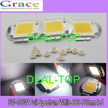 3 W 10 W 20 W 30 W 50 W 100 W Espectro Completo Branco 385 ~ 730nm 1800LM-9000LM 9-12 V SMD LEVOU Parte Para Planta Cresce A Luz 2024 - compre barato