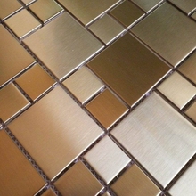 golden color stainless steel metal mosaic tiles for kitchen backsplash tiles sunroom bedroom living room mosaic  tiles 2024 - buy cheap