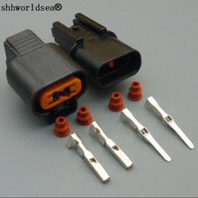 Shhworldsea-conjunto de lâmpadas de neblina com sensor fêmea e macho, conector automático, 1/2/10/100, 2 pinos, 2.2mm 2024 - compre barato