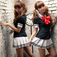 Japanese sweet half-length pleated skirt jk uniforms sailor suit jacket + tie + skirt Navy style suit JK 2024 - buy cheap