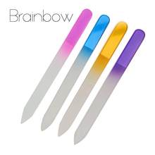 Brainbow 4pc/lot Crystal Glass Nail File Colorful Nail Art Styling Tools Buffer Manicure UV Gel Polisher Nail Files Polish Tools 2024 - buy cheap