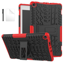 Funda robusta híbrida de silicona para PC de alta resistencia, carcasa con soporte de 8 pulgadas para nuevo Kindle Fire HD8 2017 2016, Amazon Fire HD 8, película y bolígrafo 2024 - compra barato