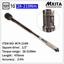 Профессиональный динамометрический ключ MXITA 1/2 дюйма 28-210N, инструмент для ремонта велосипеда и автомобиля, динамометрический ключ, набор ручных инструментов 2024 - купить недорого