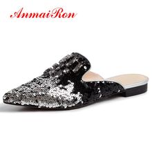 ANMAIRON-zapatos planos ostentosos para mujer, zapatillas informales lisas, sin cordones, con punta estrecha, talla 34-39, LY1533 2024 - compra barato