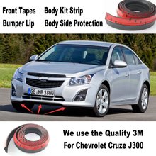 For Chevrolet Cruze J300 2008~2014 Car Bumper Lip / Make car lower Body Kit / Front Rear Skirt Spoiler / Deflector Rubber Strip 2024 - buy cheap