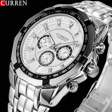 CURREN 2022 Quartz Watches Men Top Luxury Brand Hot Design Military Sports Wrist watches Man Digital Full Steel Watch 8084 2024 - buy cheap