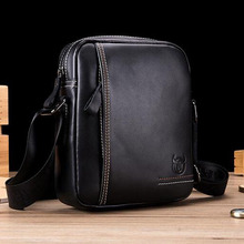 BULLCAPTAIN брендовая модная мужская сумка из натуральной кожи Повседневная мужская классическая деловая сумка через плечо сумка для iPad дорожная сумка 2024 - купить недорого