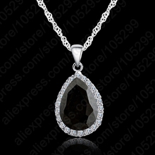 Hot Women Crystal Rhinestone Drop Chain Necklace Pendant For Women Jewelry Statement 925 Sterling Silver Necklace  Gift 2024 - buy cheap