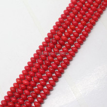 Mini. order is $7!Wholsales 97pcs, 4x6mm Red Coral Oval Saucers Loose Beads 15" 2024 - buy cheap