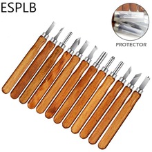 ESPLB Wood Carving Knife Chisels Woodcut Knife Hand Wood Carving Knife Scorper for Basic Hand Engraving Woodworking DIY Tool 2024 - buy cheap