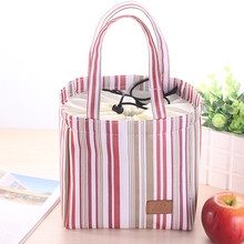 Insulated Lunch Bag Thermal Stripe Tote Bags Cooler Picnic Food Lunch Box Bag for Kids Women Girls Ladies Man Children 2024 - buy cheap