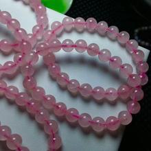 Free Shipping Natural Crystal Bracelet Rose Quartz Madagascar Beads AAA 8mm 2024 - buy cheap