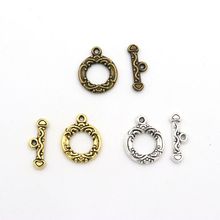 Mixed 10 Set Antique Silver Flower Metal OT Clasp For Jewelry Making Bracelet Necklace Diy Accessories Needlework Wholesale 2024 - buy cheap