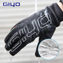 GIYO-guantes de Ciclismo de Invierno para hombre, resistentes al agua, térmicos, de lana, de Gel, dedos largos 2024 - compra barato