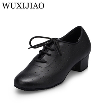 Wuxijiao-sapato de dança feminino, couro, sapato para mulheres, adulto, dança de outono, chão macio 2024 - compre barato