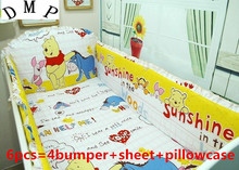Promoção! 6 pcs bedding set cortina berço bumper berço do bebê sets, incluem (bumpers + folha + fronha) 2024 - compre barato
