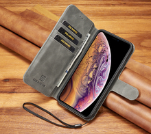 Чехол из искусственной кожи в стиле ретро для IPhone XS MAX XR, чехол с откидной крышкой, винтажный Чехол-кошелек с отделениями для карт для IPhone 6 6S 7 8 Plus, чехол-подставка 2024 - купить недорого