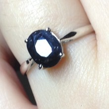 Женское кольцо из натурального сапфира GVBORI, синее кольцо для свадьбы, помолвки, вечеринки, подарка, 1,5 карат 2024 - купить недорого
