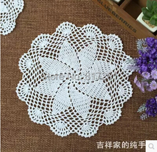 free shipping fashion 12 pics/lot 20cm round cotton knitted doilies potholder for table decoration place mat coaster table pads 2024 - buy cheap