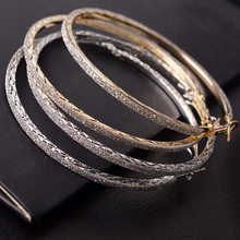 6 см круглые свисающие серьги-кольца, ювелирные изделия для женщин, кристалл, стразы, большое кольцо для ушей LXH 2024 - купить недорого