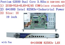 Intel Pentium G2030 3,0 Ghz 1U персональный vpn-брандмауэр с 6 * intel 1000M 82583V Gigabit LAN Mikrotik ROS и т. д. 2G RAM 500G HDD 2024 - купить недорого