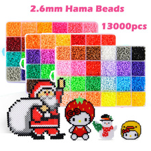 24 цвета, бусины Hama 13000 шт. в коробке, набор бусин Perler 2,6 мм для детей, развивающая головоломка, игрушки «сделай сам», бусины-предохранители, пегборд 2023 - купить недорого