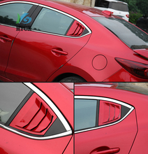 Cubierta de rejilla trasera para coche, accesorios de estilo de coche, 2 uds, para Mazda 3 Axela 2014, 2015, 2016, 2017, fibra de carbono, Negro, Rojo, ABS 2024 - compra barato