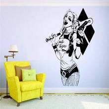 Suicide Squad Wall Decal Harley Quinn Vinyl Adhesive Art Mural Kids Room Wall Sticker Modern Home Decoration Accessories 2024 - buy cheap