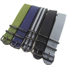 Black buckle 1PCS High quality 22MM Nylon Watch band NATO straps waterproof watch strap 5 colors available 2024 - buy cheap