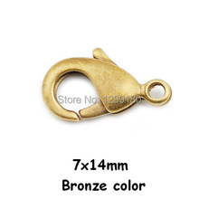 200pcs/lot  Pick color Zinc Alloy Lobster Clasp Necklace Bracelet Hook Findings bails for DIY Jewelry Accessories, 7x14mm K01847 2024 - buy cheap