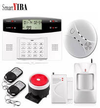 SmartYIBA LCD GSM Alarm System With French Spanish Russian Voice Two Way Intercom Home Security Burglar Alarm Smoke Detector 2024 - buy cheap