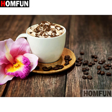 HOMFUN Full Square/Round Drill 5D DIY Diamond Painting "Flower teacup" Embroidery Cross Stitch 3D Home Decor A10999 2024 - buy cheap