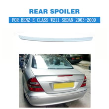 Rear Trunk Boot Spoiler Wing For Benz E Class W211 Saloon 2003 - 2009 PU Unpainted Grey Primer 2024 - buy cheap