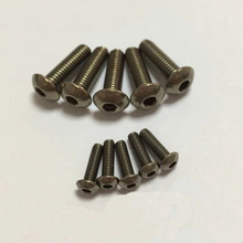 4 Uds M2 TA2 titanio cabeza redonda y plana hexagonal tornillo puro titanio Semicircular hongo pan cabeza GR2 3mm-14mm Longitud 2024 - compra barato