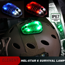 Element Airsoft Шлем свет HEL-STAR 6 сигнальный стробоскоп зеленый красный синий белый ИК свет шлем фонарик EX433 2024 - купить недорого