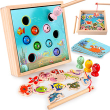 Children Wooden Toys Magnetic Games Fishing Toy Game Kids 3D Fish Baby Kids Educational Toys Outdoor Funny Boys Girl Gifts 2024 - buy cheap