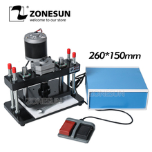 ZONESUN 26x15 см электрическая машина для высечки кожи фотобумага резак для высечки для резки кожи 2024 - купить недорого