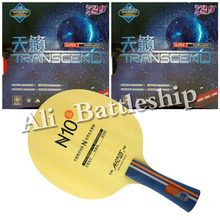 Original Galaxy YINHE N10s Table Tennis Blade with 2x RITC 729 Transcend Cream Rubber With Sponge Long Shakehand FL 2024 - buy cheap