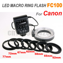 Anillo de luz LED para Flash, luz de FC-100 para 650D, 5D, Mark III, 600D, 7D, 60D, D7000, D3100, D3200, D5100, D5000 2024 - compra barato