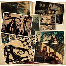 New BLACK ROCK SHOOTER Kuroi Mato Takanashi Yomi Yu Koutari Wall sticker Kraft Poster Japanese Anime Poster Retro Poster 42*30CM 2024 - buy cheap