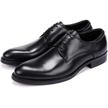Derby sapato masculino de couro, sapato social de couro genuíno para homens, sapato formal para casamento e noivado 2024 - compre barato