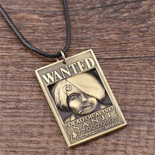 J Store Anime Souvenir One Piece Wanted Warrant Sanji Alloy Necklaces Pendants Necklace Women Party Cosplay Accessories Jewelry 2024 - buy cheap