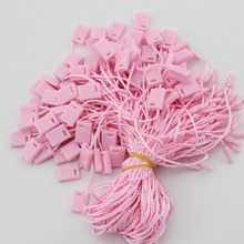 Faixa de pendurar 500 peças rosa, corda de etiqueta pendurada em roupa 18cm 2024 - compre barato