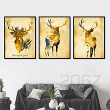 Abstract Animals Vintage Poster Deer Elk Wall Art Canvas Painting Posters And Prints Child Wall Pictures For Living Room Decor 2024 - buy cheap