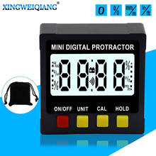 4x90 Degree Inclinometer Mini Digital Protractor Big LCD Electronic Level Box 4-side Magnetic Angle Finder 2024 - buy cheap