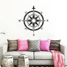 Compass Rose Wall Decor Navigate Style Wall Decal Bathroom Ocean Decoration Nautical Compass Wall Sticker Vinyl Wall Art AY1443 2024 - buy cheap