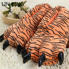 LIN KING Comfortable Funny Animal Paw Unisex Slippers Women Men Cute Monster Claw Slippers Cartoon Soft Plush Warm Home Slippers 2024 - buy cheap