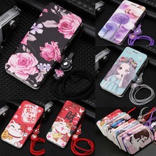 For Global Version Meizu 16th 16 th Cute Painted Flip Wallet Stand Leather Cover For Meizu 16th 16 th Plus Funda Case With Starp 2024 - buy cheap