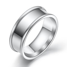 8mm Concave smooth 316L Stainless Steel wedding rings for men women wholesale 2024 - buy cheap